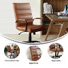 Alamont Mid Back Metal Swivel Office Chair Brown/Black - 4 of 4