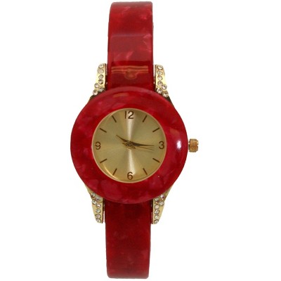 OLIVIA PRATT RHINESTONE TORTOISE BANGLE WATCH