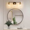 VYNXARIA Black and Bronze Wall Lights, 25.6" Modern 3-Light Vanity Fixture with Clear Glass Shades - 2 of 4