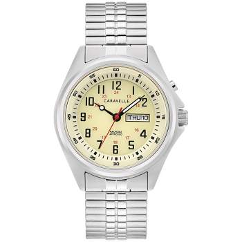 Caravelle designed by Bulova Men's Traditional 3-Hand Quartz Watch with Light Up Feature