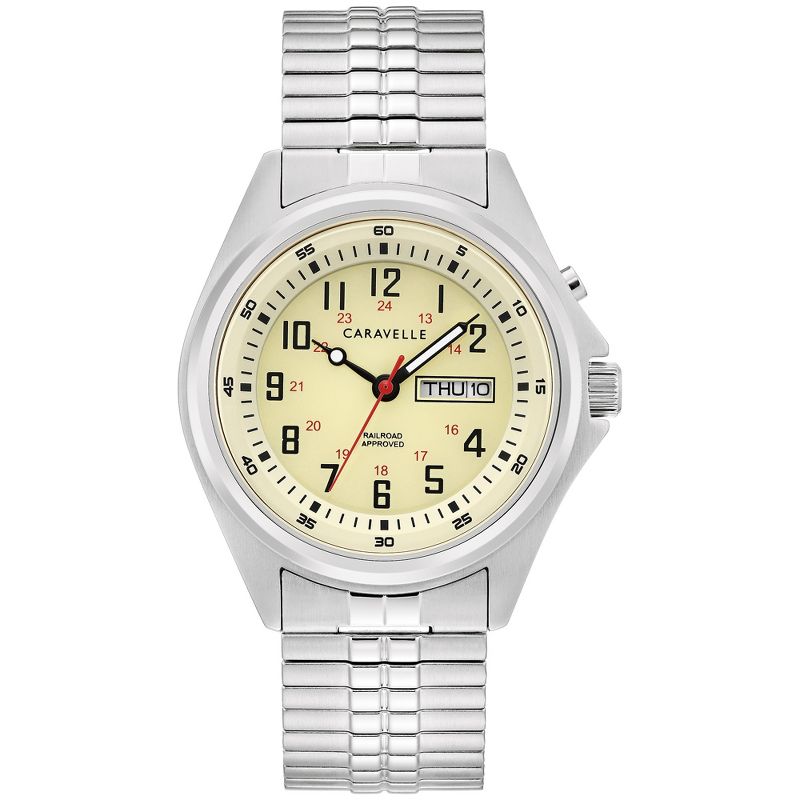 Caravelle designed by Bulova Men's Traditional 3-Hand Quartz Watch with Light Up Feature, 1 of 9