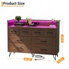 8 Drawer Dresser with LED Lighting & Built-in Charging Station - Durable Engineered Wood & Metal Legs - 3 of 4