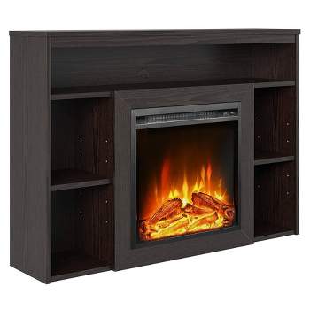 Gullian Mantel with Electric Fireplace Espresso - Room & Joy