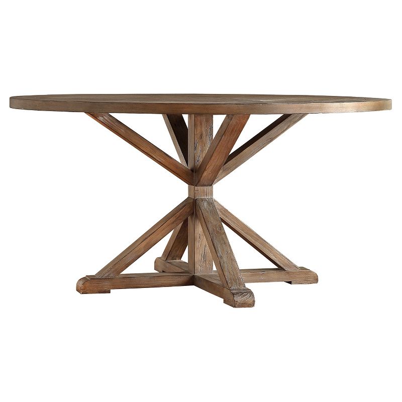Sierra Round Dining Table Wood Brown - Inspire Q, 3 of 10