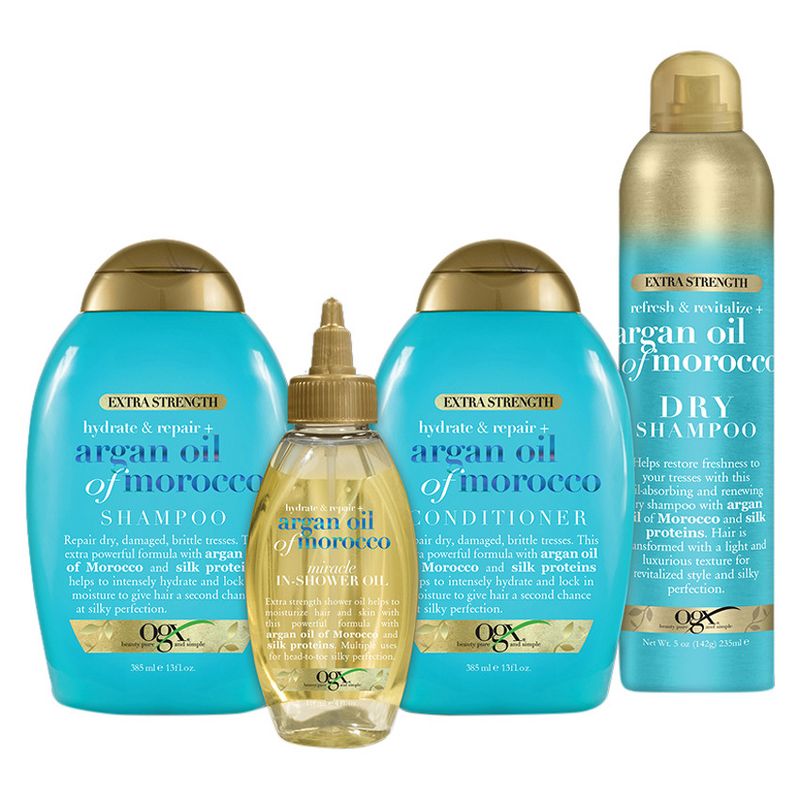 OGX Hydrate &#38; Repair + Argan Oil of Morocco Extra Strength Shampoo for Dry, Damaged Hair - 13 fl oz, 5 of 10