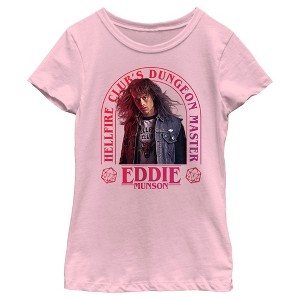 Girl's Stranger Things Hellfire Club Dungeon Master Eddie T-Shirt - 1 of 4