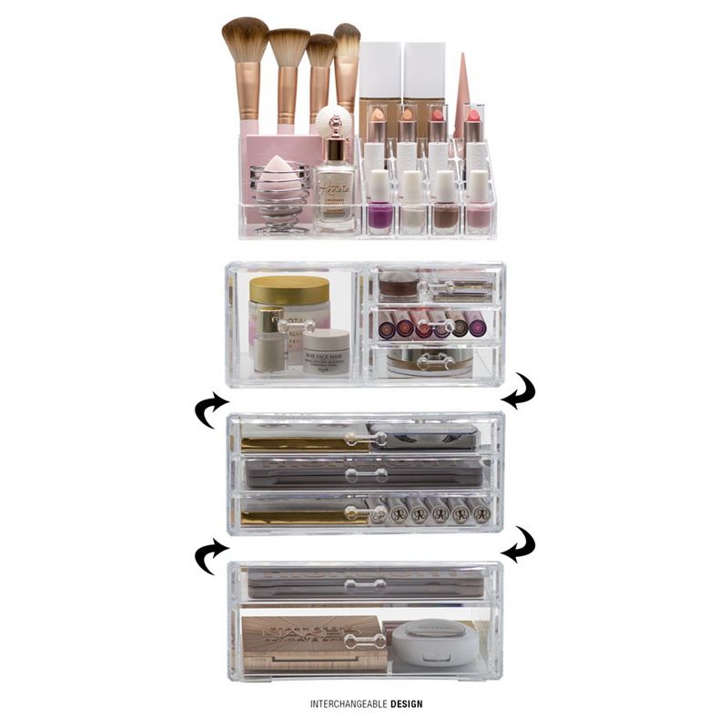 Sorbus 4-piece Makeup and Jewelry Storage Case Display - Spacious Design - Great for Bathroom, Dresser, Vanity and Countertop, 5 of 8