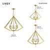Livex Lighting Diamond 4 - Light Chandelier in  Polished Brass - 3 of 4