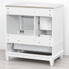 30" Freestanding Bathroom Vanity with Ceramic Sink, Solid Wood Frame, 3 Drawers & Storage Shelf, Painted MDF Cabinet - 4 of 4