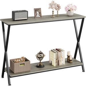 2-Tier Narrow Console Table ¨C Entryway & Sofa Side Table for Hallway, Living Room, Bedroom, Kitchen Counter, and Display Table Behind Couch - 1 of 4