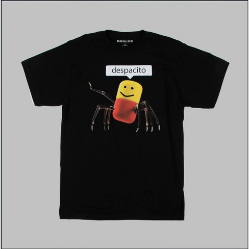 Men S Roblox Despacito Short Sleeve T Shirt Black Target - taco shirt roblox
