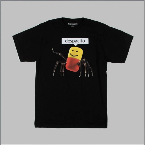 Men S Roblox Despacito Short Sleeve T Shirt Black Target - zeus shirt roblox