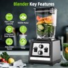 Itopfox Blender for Smoothies with 1800W Peak Power, 68oz BPA-Free Pitcher, Timer & Speed Control, 6 Stainless Steel Blades, Dishwasher Safe - 2 of 4