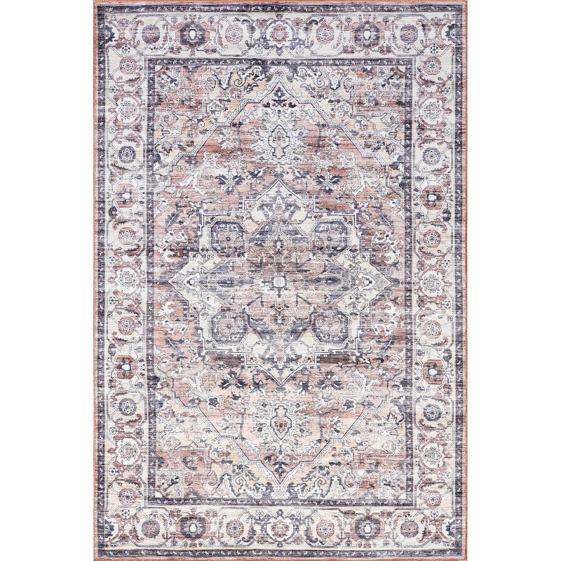 nuLOOM Joslyn Traditional Floral Machine Washable Area Rug, 1 of 9
