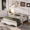 3-Pieces Bedroom Dresser Night Stand Set, 6-Drawer Dresser and 2 Nightstands with Metal Handles, Elegant Design and Retro Style,White - 2 of 4