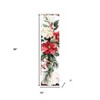 HomeRoots 36" White Green And Red Christmas Poinsettia Solid Wood Porch Sign - 3 of 4