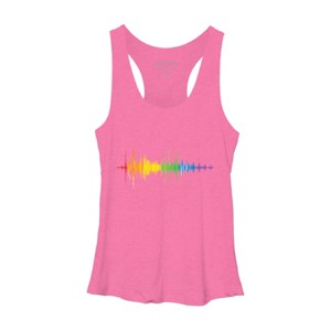 Adult Design By Humans Soundwave Rainbow Pride By Truemilk Racerback Tank Top - 1 of 2