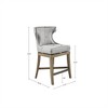 OUTSUPPLY Swivel Counter Stool, 300lb Capacity Bar Stool with Wood Legs & Kickplate - 2 of 4