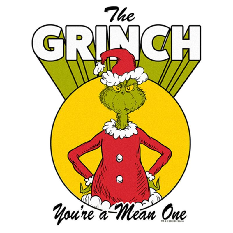 Women's Dr. Seuss Christmas The Grinch You're a Mean One T-Shirt, 2 of 5