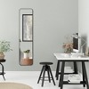Americanflat - 13x58 Framed Rectangular Mirror with Metallic Accent for Bedroom Living Room Bathroom - 3 of 4