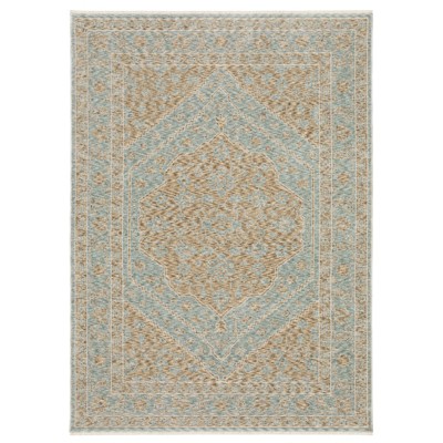 Oriental Weavers Echo ECH03 Brown /Pale Blue Indoor Area Rug - 5'3" x 7'6"