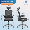 GALAXHERO High Back Mesh Office Chair, Ergonomic Desk Chair with Flip-up Armrests, Adjustable Headrest & Lumbar Support - 4 of 4