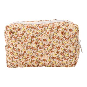 Unique Bargains Women Portable Floral Quilting Cosmetic Bag 1 Pc - 1 of 3