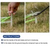 Unique Bargains Tent Stakes T Shape Screw Spiral Plastic Ground Pegs for Outdoor Camping Canopy Tarp 6 Pcs - 4 of 4