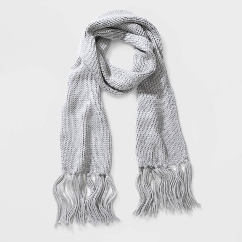 Chunky Knit Scarf - Grey