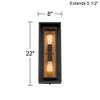 Possini Euro Design Metropolis Mid Century Modern Wall Light Sconce Black Gold Hardwire 8" 2-Light Fixture Clear Glass for Bedroom Bathroom Vanity - 4 of 4