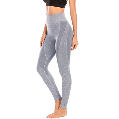 DOMETOUR 4 inches Contrast High Rise Shaping Waistband Yoga Pant With Tummy Control - image 1 of 4