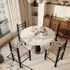 43" Modern Round Pedestal Dining Table for Small Kitchens or Dining Rooms – The Pop Home - 3 of 4