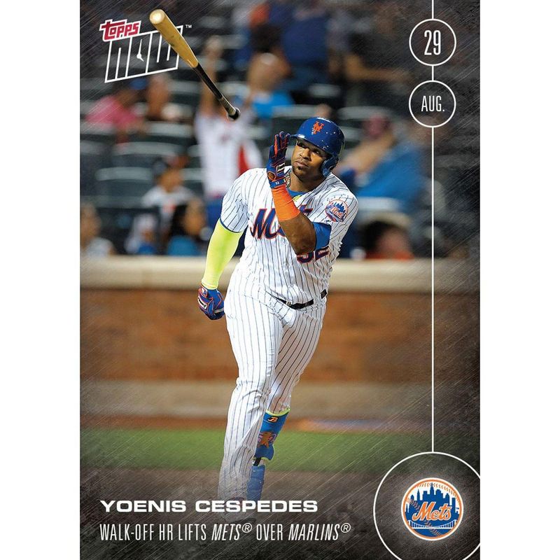 Topps MLB NY Mets Yoenis Cespedes #405 Topps NOW Trading Card, 1 of 2
