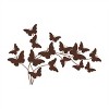 HomeRoots 18" X 29" Brown Metal Butterflies Hanging Dimensional Sculpture - 3 of 4