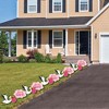 Big Dot of Happiness Girl Special Delivery - Baby Announcement Lawn Decor - Outdoor Pink It's a Girl Stork Baby Shower Yard Decorations - 10 Piece - 3 of 4