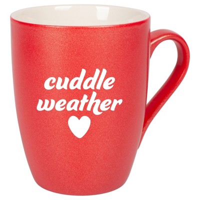 Elanze Designs Cuddle Weather Crimson Red 10 ounce New Bone China Coffee Cup Mug