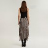 Anna-Kaci Women's Leopard Print Asymmetrical Midi Skirt with Flowing Hem and Lightweight Chiffon Fabric - 3 of 4