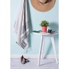 39"x71" Stitched Striped Fouta Towel Throw Blanket Navy - Design Imports: Cotton, Machine Washable, Woven - 2 of 4