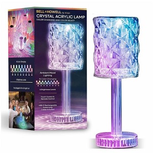 Bell + Howell Acrylic Lamp 1 Pack LED Rechargeable Touch Control Remote Color Changing Ambient Light - 1 of 4