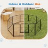 AZL1 Life Concept Pet Crates and Houses Dog Playpen Indoor Fence Metal Exercise Pen with Door, Animal Pet for Garden, Yard, Black, 92.1"*32.6"*23.6" - 4 of 4