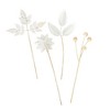 Set of 4 Short Flower Stems White Metal by Foreside Home & Garden - 4 of 4
