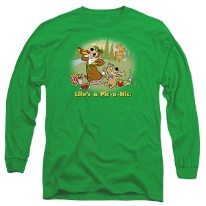 Men’s Yogi Bear Lifes A Pic-A-Nic Long Sleeve T-Shirt - 1 of 4