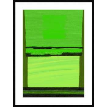 31" x 41" Kensington Gardens Series Green by Izabella Godlewska de Aranda Wood Framed Wall Art Print - Amanti Art