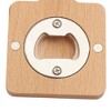 Unique Bargains Bottle Opener Magnetic Wood Square Handle Magnet Wood Light Brown 2.36"x3.35"x0.47" 1 Pcs - 4 of 4