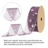 Unique Bargains Gift Wrapping Wide Star Sheer Wired Sparkly Chiffon Ribbon 1 Pc - 3 of 4