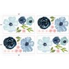 Sweet Jojo Designs Girl Wall Decal Stickers Art Nursery Décor Watercolor Floral Blue Pink and Grey 4pc - 3 of 3