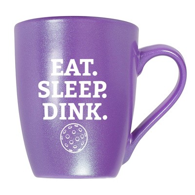 Elanze Designs Eat Sleep Dink Passion Purple 10 ounce New Bone China Coffee Cup Mug