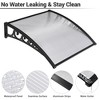 Yescom 2Pcs 40"x40" Door Window Awning Whole One-piece Polycarbonate UV30+ Outdoor Rain Snow Protection White Board White Board & Black Bracket - 2 of 4