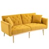 VYNXARIA Velvet Sofa ,Accent sofa,loveseat sofa with metal feet,Mustard - 4 of 4