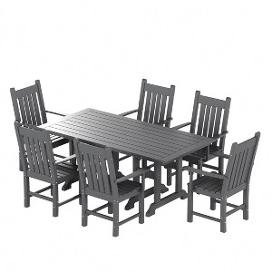 WestinTrends 7 Piece Outdoor Patio Dining Set Outdoor Table and Armchair Set - 1 of 2